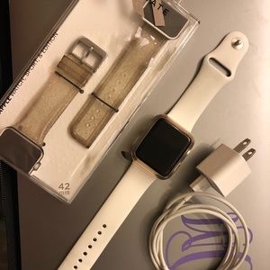 Apple Watch Series 2, 42mm w/ extra band + bumper